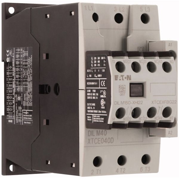 Contactor, 380 V 400 V 18.5 kW, 2 N/O, 2 NC, 230 V 50/60 Hz, AC operation, Screw terminals image 4