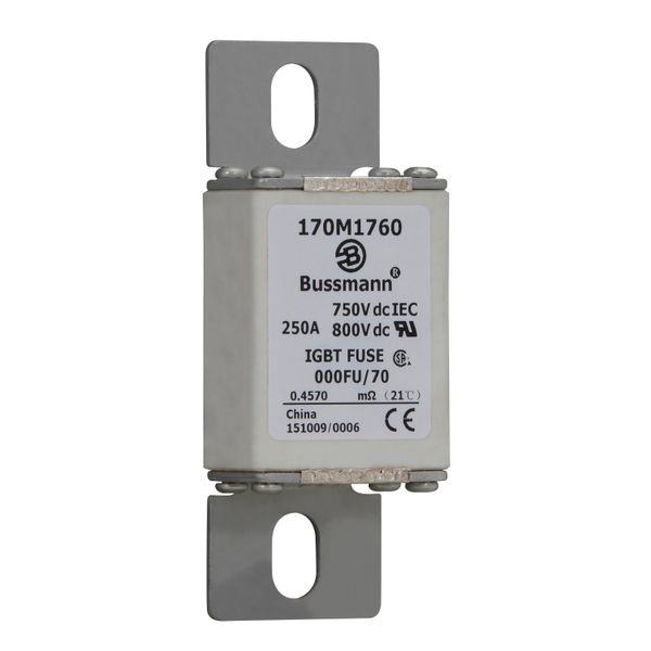 Fuse-link, high speed, 250 A, DC 750 V, size 000, 24 x 36 x 96 mm, aR, IEC, UL image 16