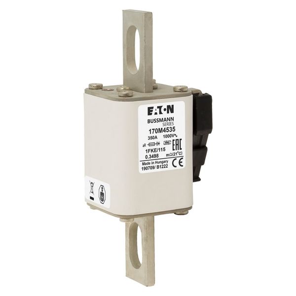 Fuse-link, high speed, 350 A, AC 1000 V, size 1, 51 x 68 x 102 mm, aR, IEC, single indicator image 6