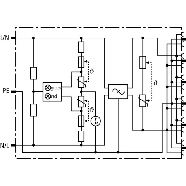 SFL-Protector multiple socket outlet for 482.6mm (19") data cabinets image 3