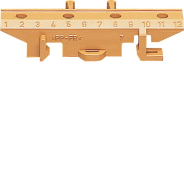 Mounting base f. brass terminals, brown image 1