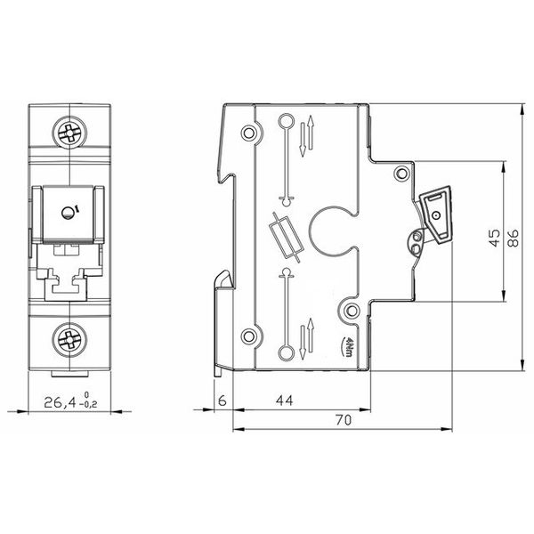 TYTAN II, D02 Fuse switch disconnector, 1-pole, 63A image 3