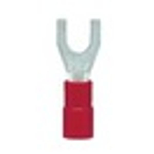 Fork crimp cable shoe, insulated, red, 0.5-1.0mmý, M5 image 2