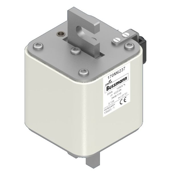 Fuse-link, high speed, 700 A, AC 1250 V, size 3, 74 x 92 x 141 mm, aR, IEC, single indicator image 3