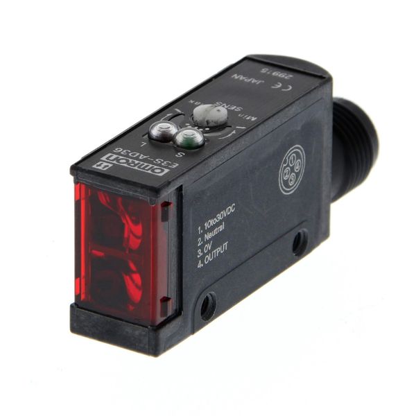 Photoelectric sensor, diffuse, 100 mm, DC, 3-wire, PNP, horizontal, M1 image 3