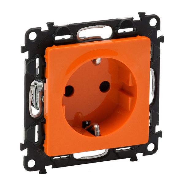 2P+E socket with shutters Valena Life - orange - German standard - 16 A - 250 V~ image 1