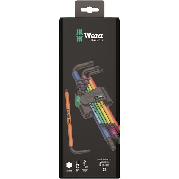L-key Set Metric 950/9 Hex-Plus Multicolour 1 SB, 073593 Wera image 3