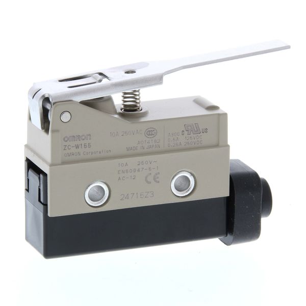 Enclosed basic switch, hinge lever, SPDT, 15 A image 1