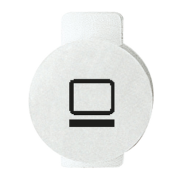 LENS WITH ILLUMINATED SYMBOL FOR COMMAND DEVICES - MONITOR/TV - SYSTEM WHITE image 1