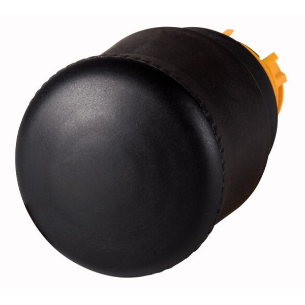 HALT/STOP-Button, RMQ-Titan, Mushroom-shaped, 38 mm, Non-illuminated, Pull-to-release function, Black, yellow, RAL 9005 image 1