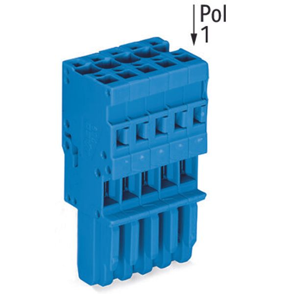 1-conductor female connector CAGE CLAMP® 4 mm² blue image 1