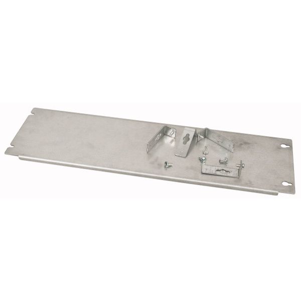 Mounting plate, +mounting kit, vertical, empty, HxW=150x425mm image 1