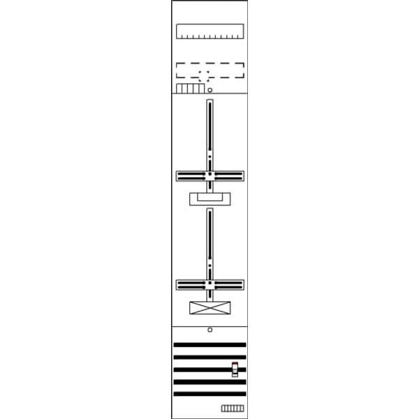 DF19G1B Meter panel, Field width: 1, Rows: 0, 1350 mm x 250 mm x 160 mm, IP2XC image 17