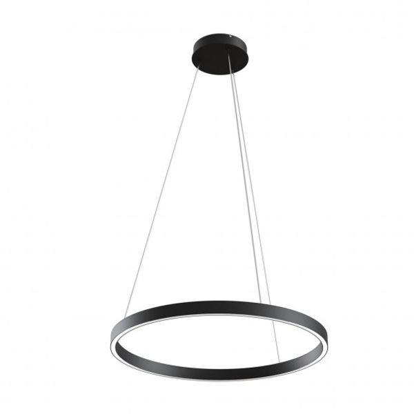 Modern Rim Pendant Lamp Black image 1