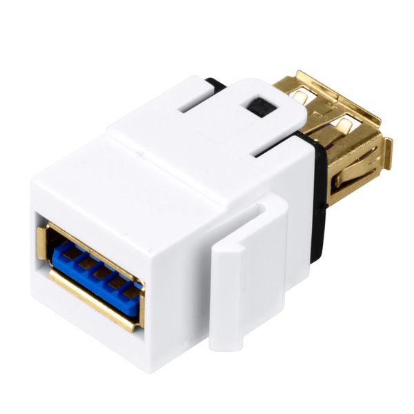 TOOLLESS LINE USB 3.0 A-A Coupler White image 1