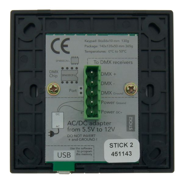 LED DMX Controller Stick GU2 - black image 1