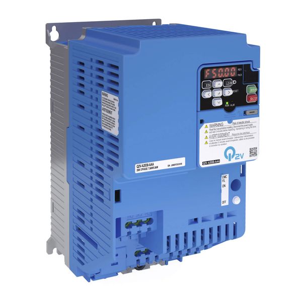 Inverter Q2V 200V, ND: 42 A / 11 kW, HD: 33 A / 7.5 kW, without integr image 1