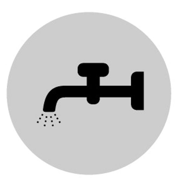 Button lens, raised white, liquid symbol image 1