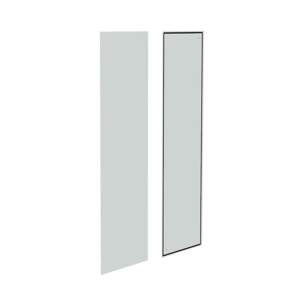 Side panels (pair) H=2000 D=400 mm sheet steel RAL7035 image 1