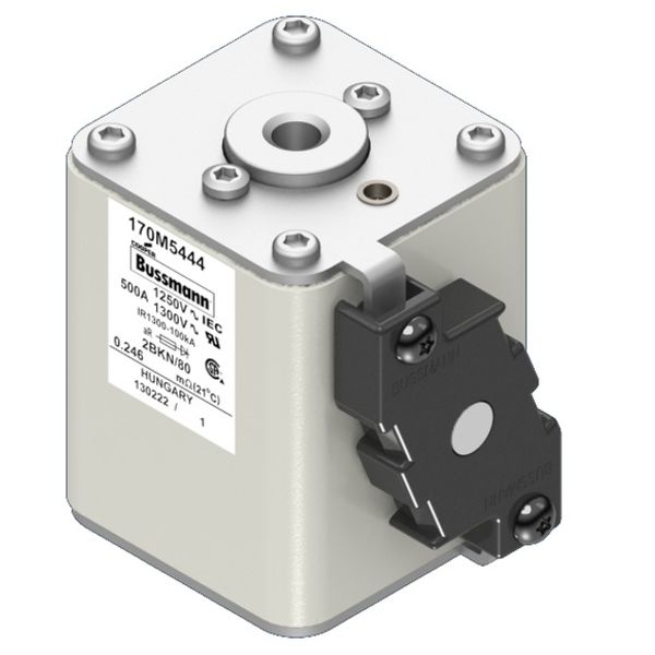 Fuse-link, high speed, 500 A, AC 1250 V, size 2, 61 x 77 x 81 mm, aR, IEC, UL, single indicator image 2