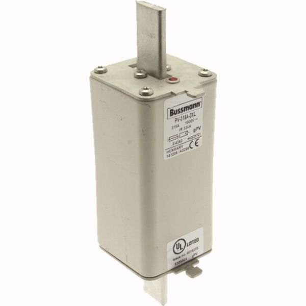 Fuse-link, high speed, 315 A, DC 1000 V, 2XL, 60 x 61 x 205 mm, gPV, UL, IEC image 2