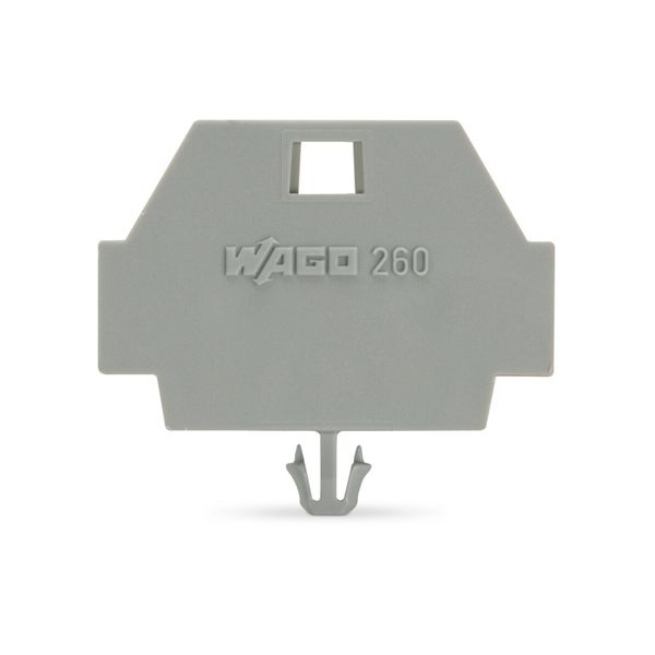 End plate with snap-in mounting foot gray image 1