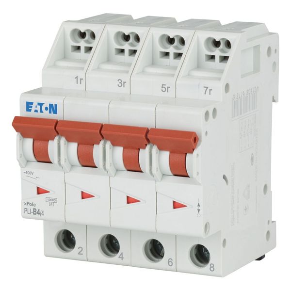 Miniature circuit breaker (MCB) with plug-in terminal, 4 A, 4p, characteristic: B image 2