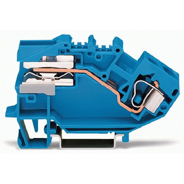 1-conductor N-disconnect terminal block 10 mm² CAGE CLAMP® blue image 1