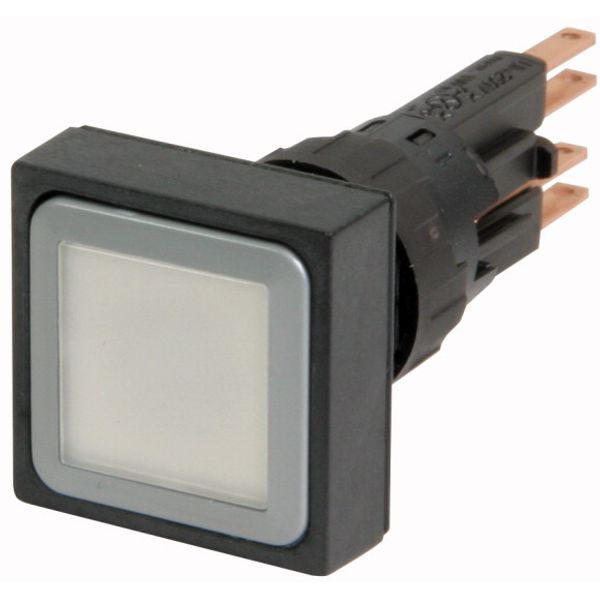 Illuminated pushbutton actuator, white, momentary image 1