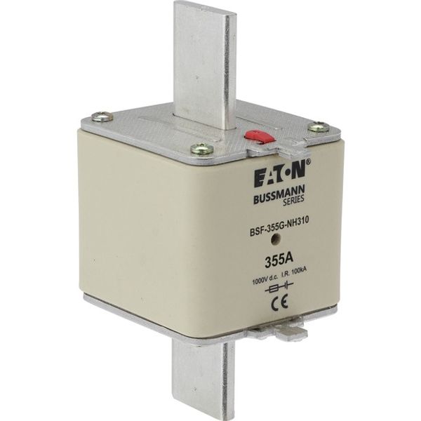 Fuse-link, high speed, 355 A, DC 1000 V, NH3, 71 x 76 x 150 mm, gBat, IEC, blade connection image 3