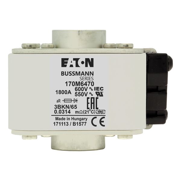 Fuse-link, high speed, 1800 A, AC 600 V, size 3, aR, IEC, UL, single indicator image 17