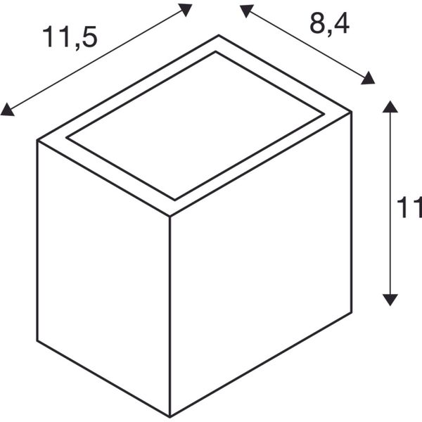 SITRA CUBE WL,  anthracite, IP44, 3000K, 10W image 2