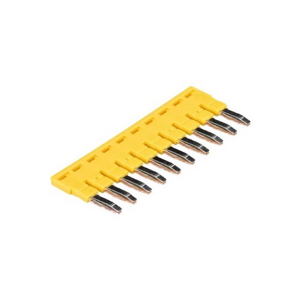 Cross bar for terminal blocks 4.0 mm² screw models, 10 poles, Yellow c image 2