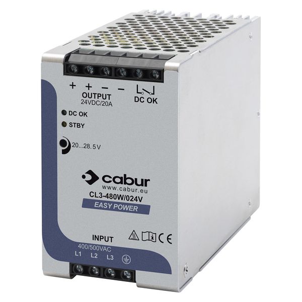 3-phase power supply input 400-500Vac / output 24Vdc 20A with.protective.coating image 1