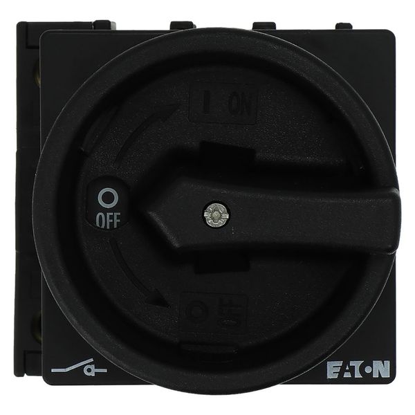 Main switch, P1, 40 A, flush mounting, 3 pole + N, STOP function, With black rotary handle and locking ring, Lockable in the 0 (Off) position image 7