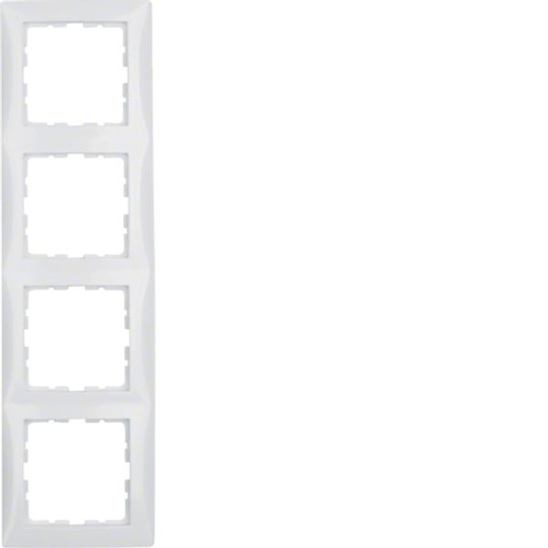 Rámeček 4-násobný, Berker S.1, bílá, lesk image 1