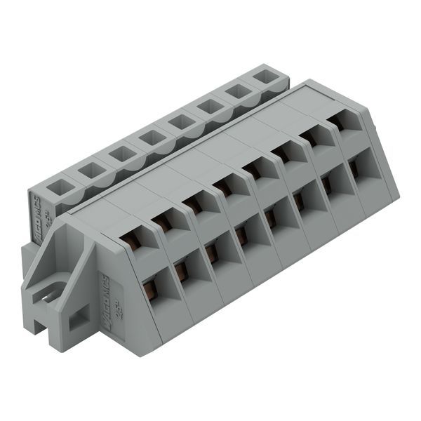 1-conductor female connector, angled CAGE CLAMP® 2.5 mm² gray image 1