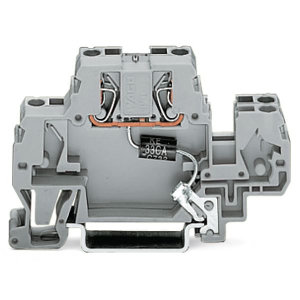 Component terminal block double-deck with suppressor diode gray image 2