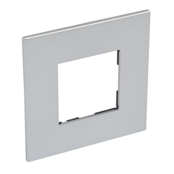 Arteor Surround Plate 2 Module Square Soft Alu image 1