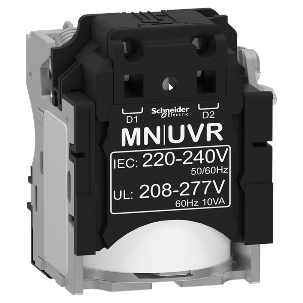 MN undervoltage release, ComPacT NSX, 220/240 VAC 50/60 Hz, 208/277 VAC 60 Hz, screwless spring terminal connections image 6