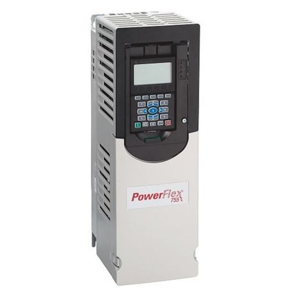Allen-Bradley 20G11ND8P0AA0NNNNN PowerFlex 755 AC Drive, with Embedded Ethernet/IP, Air Cooled, AC Input with DC Terminals, Open Type, 8 Amps, (Fr1 5HP ND, 3HP HD/Fr2 5HP ND, 5HP HD), 480 VAC, 3 PH, Frame 2, Filtered, CM Jumper Removed image 1