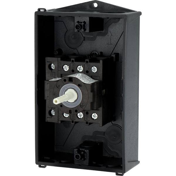 Main switch, P1, 25 A, surface mounting, 3 pole + N, STOP function, With black rotary handle and locking ring, Lockable in the 0 (Off) position image 51