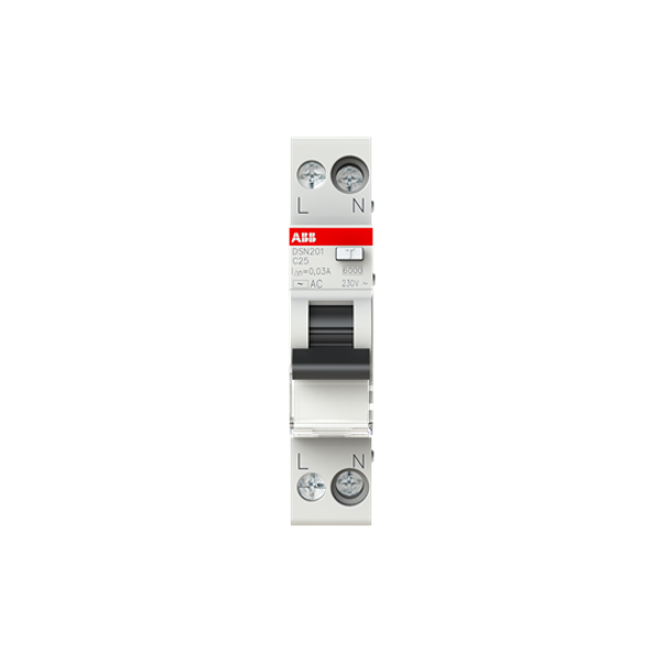 DSN201 AC-C25/0.03 Residual Current Circuit Breaker with Overcurrent Protection image 1