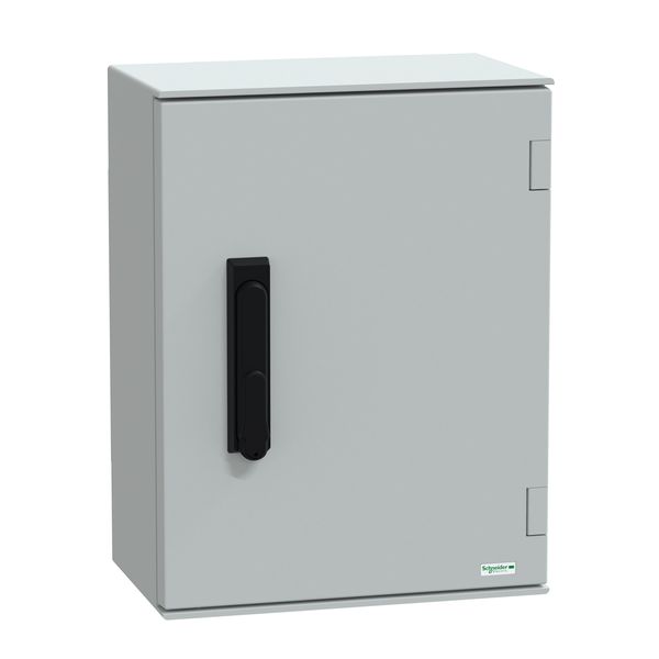 wall-mounting enclosure polyester monobloc IP66 H430xW330xD200mm 3points lock image 1