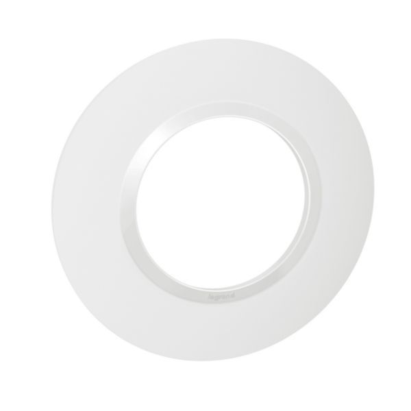 Dooxie round plate 1 post white finish image 1