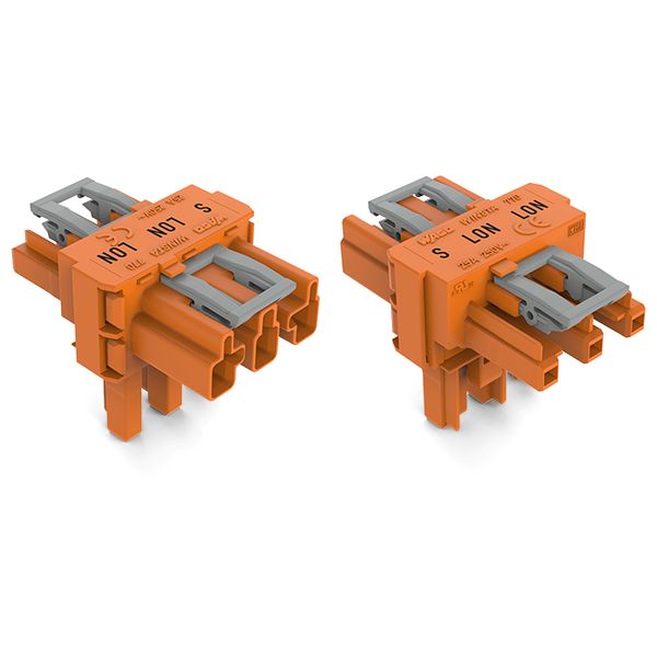 T-distribution connector 3-pole Cod. R orange image 3