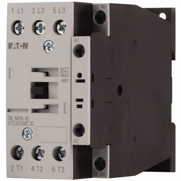 Contactor, 3 pole, 380 V 400 V 18.5 kW, 1 N/O, 24 V 50 Hz, AC operation, Screw terminals image 3