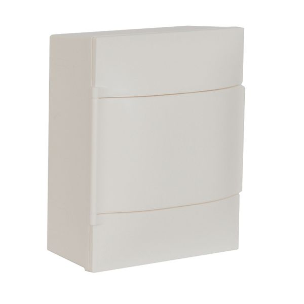LEGRAND 1X4M SURFACE CABINET WHITE DOOR EARTH AND NEUTRAL TERMINAL BLOCK image 1