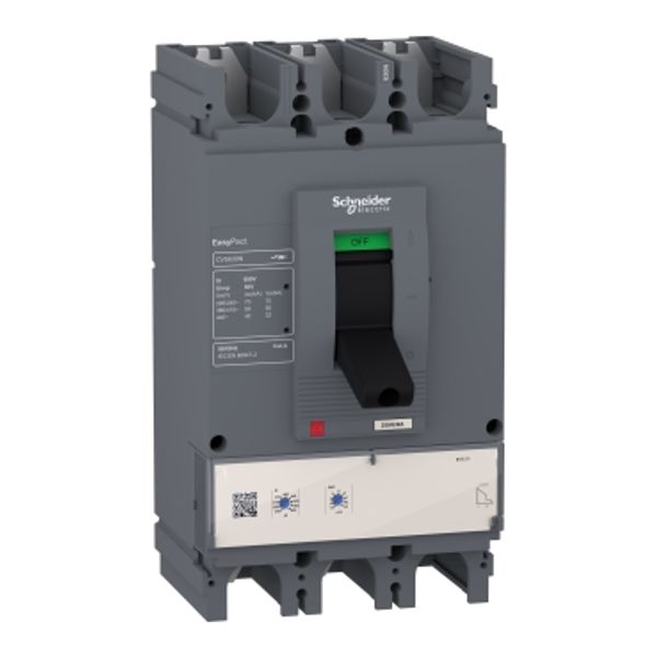 circuit breaker EasyPact CVS400N, 50 kA at 415 VAC, 400 A rating ETS 2.3 electronic trip unit, 3P 3d image 2