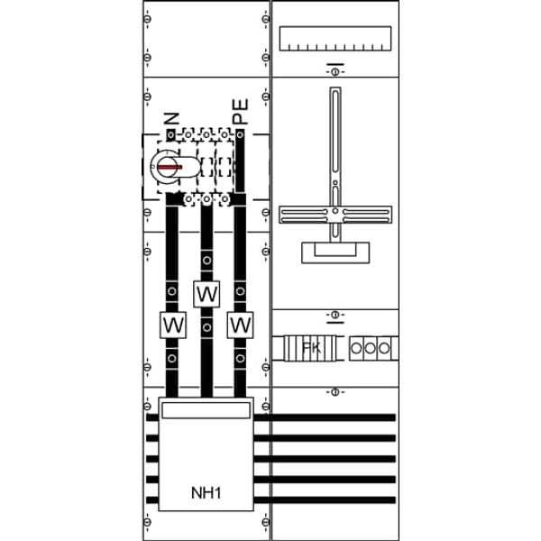 KA4263 Measurement and metering transformer board, Field width: 2, Rows: 0, 1050 mm x 500 mm x 160 mm, IP2XC image 5